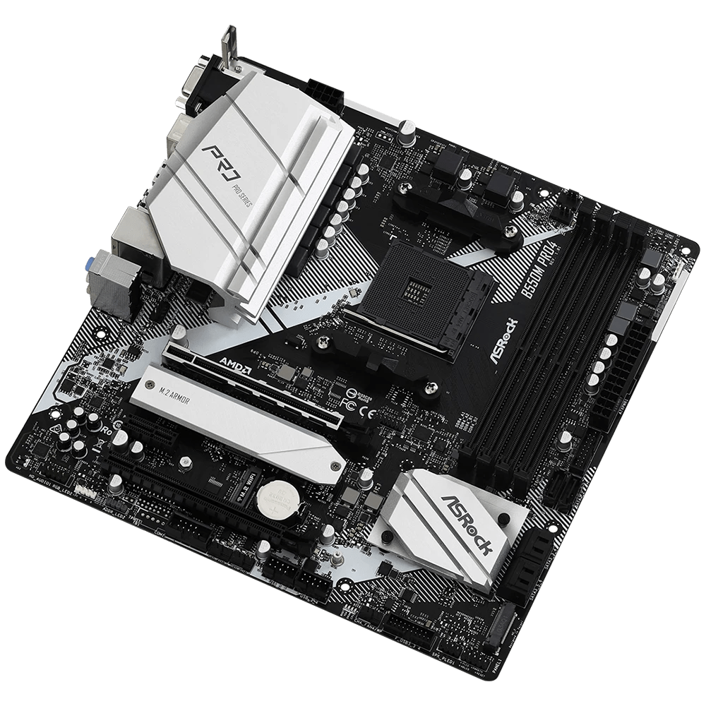 ASRock B550M Pro4 AMD 500 Series mATX Motherboard - Vektra Computers LLC ASRock B550M Pro4 AMD 500 Series mATX Motherboard - Vektra Computers LLC